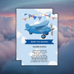 Baby on Board! Aviation Aeroplane Baby Shower Enclosure Card