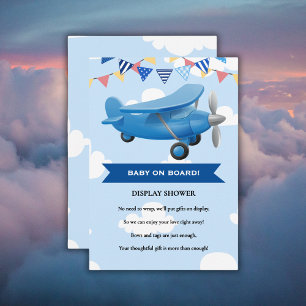 Baby on Board! Aviation Aeroplane Baby Shower Enclosure Card