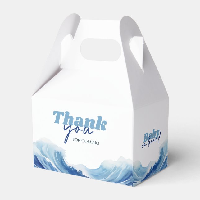 Baby On Board Baby Shower Box, Surf Baby Shower Favour Box (Back Side)