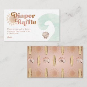Baby on Board Baby Shower Diaper Raffle Enclosure Card