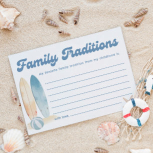 Baby On Board Baby Shower Family Traditions Card