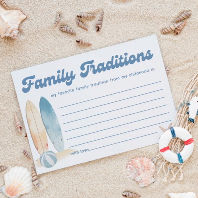 Baby On Board Baby Shower Family Traditions Card (Creator Uploaded)