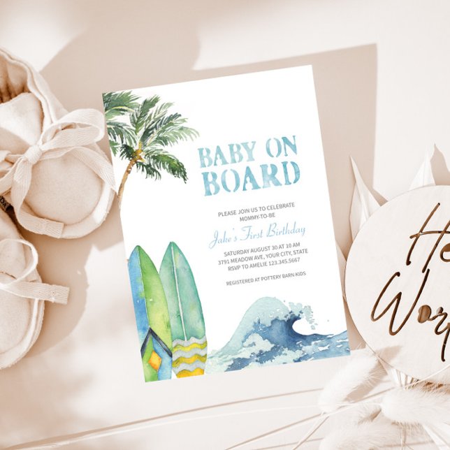 Baby On Board Baby Shower Invitation (Creator Uploaded)