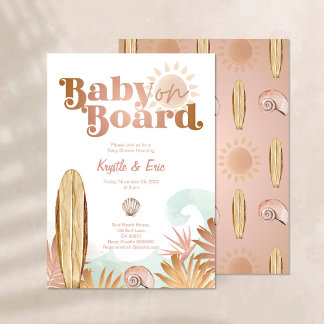 Baby on Board Baby Shower Invitation