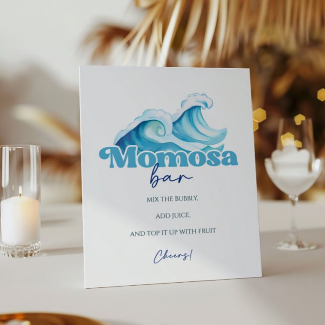 Baby on Board Baby Shower Momosa Bar Pedestal Sign (Creator Uploaded)