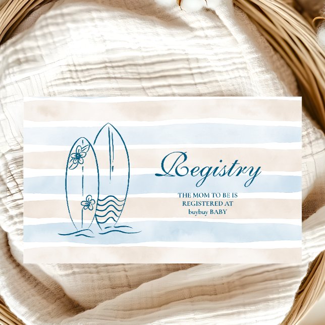 Baby on Board Baby Shower Registry Enclosure Card (Creator Uploaded)