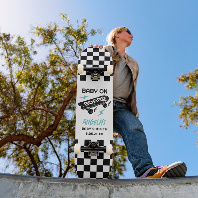 Baby on Board Baby Shower Skateboard Deck (Outdoor 1)