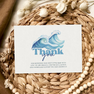 Baby on Board Baby Shower, Surf Baby Thank You Card