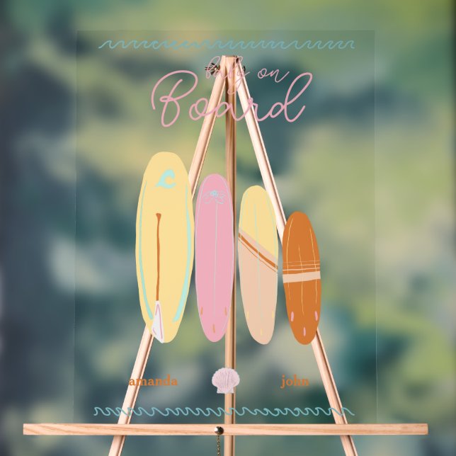 Baby on board baby shower welcome  acrylic sign (Neutral)