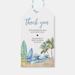 Baby on Board Beach Baby Shower Favour Tags