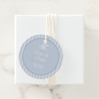 Baby on board beach baby shower favour tags