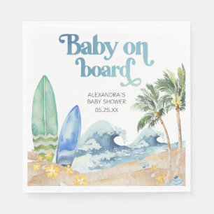 Baby on Board Beach Baby Shower Napkin