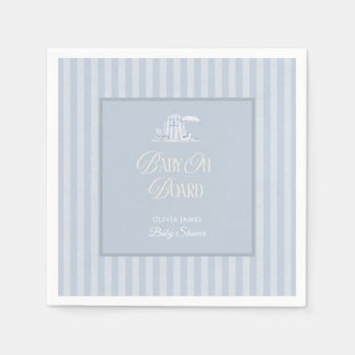 Baby on board beach baby shower napkin