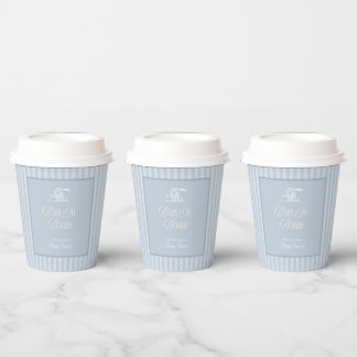 Baby on board beach baby shower paper cups