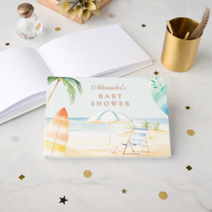 Baby on Board Beach Surf Baby Shower Guest Book