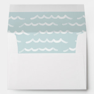 Baby on Board Blue Waves Baby Shower Envelope