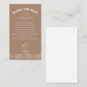 Baby On Board Book Request for Baby Shower Enclosure Card