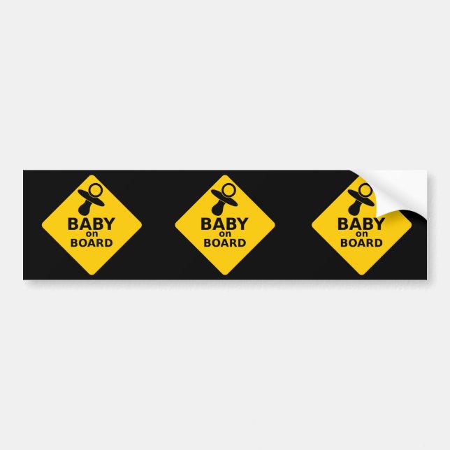 Baby On Board Bumper Sticker (Front)