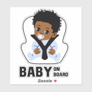 Baby On Board Car Seat African American Boy