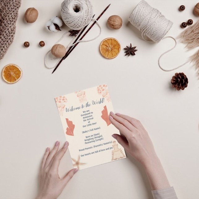 Baby on Board Coastal Birth Announcement  (Creator Uploaded)