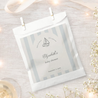 Baby On Board Elegant Blue Sailboat Baby Shower Favour Bags