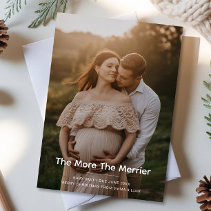 Baby On Board Holiday Announcment  Photo Card