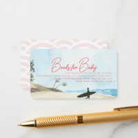 Baby on Board Pink Baby Shower Book Request