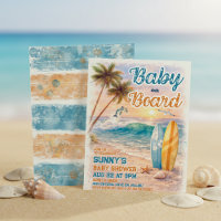 Baby on Board Retro Surf Beach Baby Shower