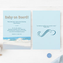 Baby on Board Seascape Ocean Baby Shower