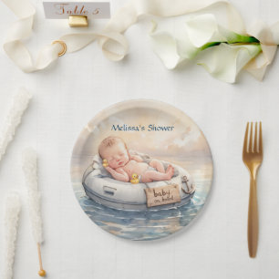 Baby on Board Shower Paper Plate