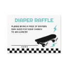 Baby on Board Skateboard Diaper Raffle Cards