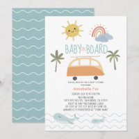 Baby on Board Sunshine Rainbow Van Baby Shower