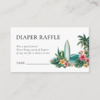 Baby on Board Surf Baby Shower Diaper Raffle