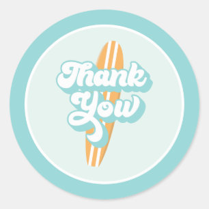 Baby on Board Surf Beach Baby Shower Classic Round Sticker