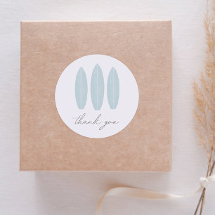 Baby on Board Surfboard Baby Shower Thank You Classic Round Sticker