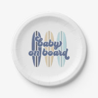 Baby on Board Surfboard Beach Baby Shower