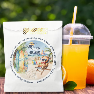 Baby On Board Surfboard Teddy Bear Baby Shower Favour Bags