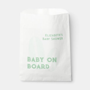Baby On Board Surfing Beach Watercolor Baby Shower Favour Bags