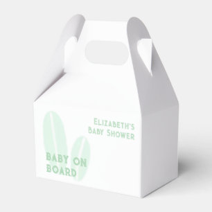 Baby On Board Surfing Beach Watercolor Baby Shower Favour Box