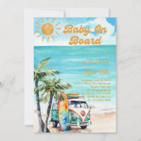 Baby On Board Surf's Up Tropical Baby Shower Theme