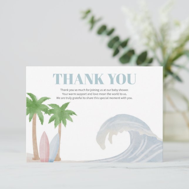 Baby on Board Thank You Card  (Standing Front)