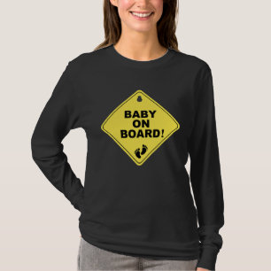 BABY ON BOARD  Tummy Sign Expecting Mommy Pregnant T-Shirt
