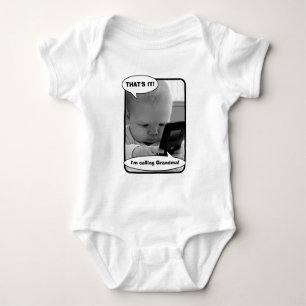 Baby on Cell Phone Baby Bodysuit