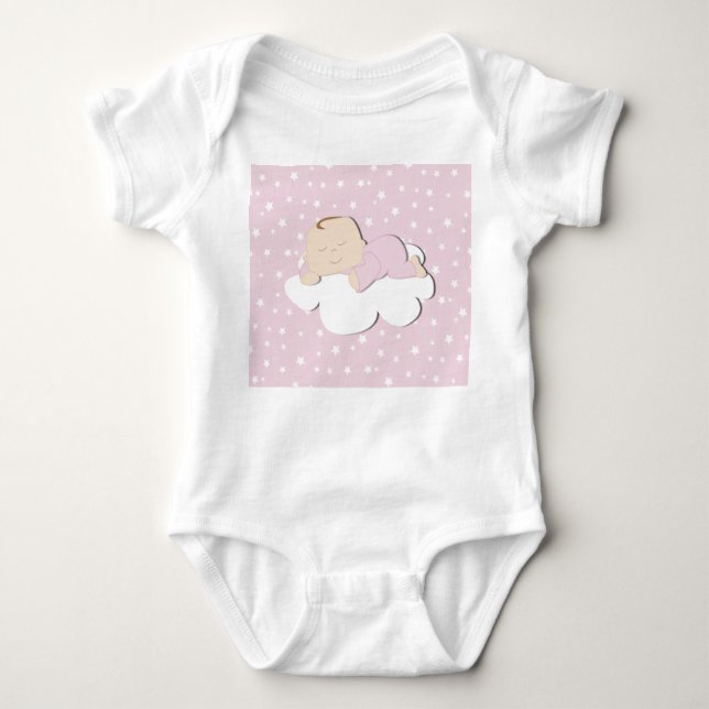 Baby On Cloud Baby Bodysuit (Front)