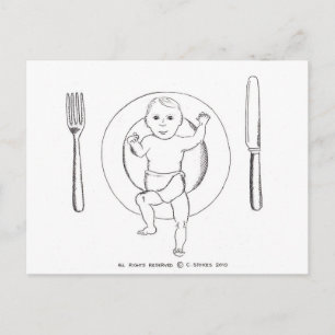Baby on Plate Postcard