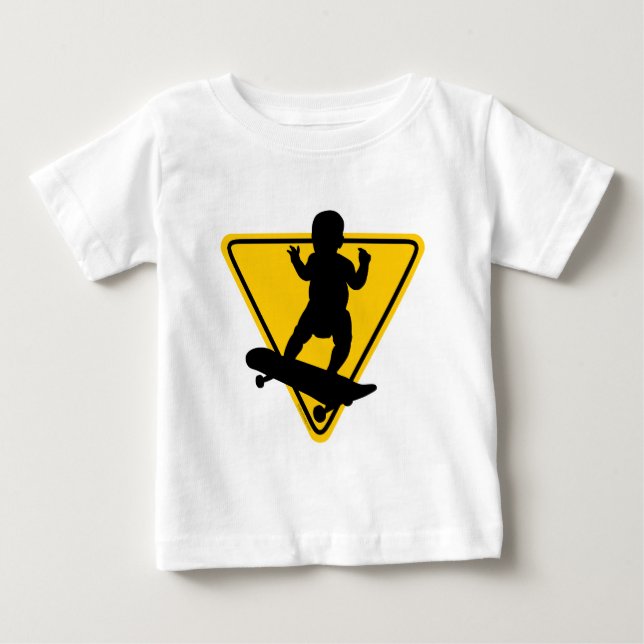 Baby on (Skate) Board Baby T-Shirt (Front)