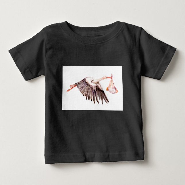 Baby on Stork T-Shirt (Front)