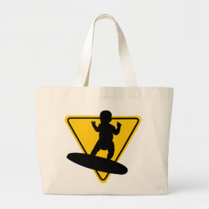 Baby on (Surf) Board Large Tote Bag