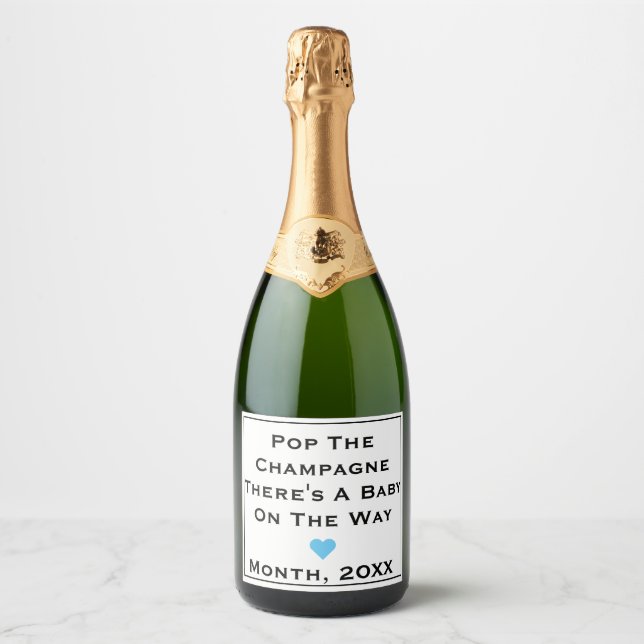 Baby on the Way Champagne Label (Front)
