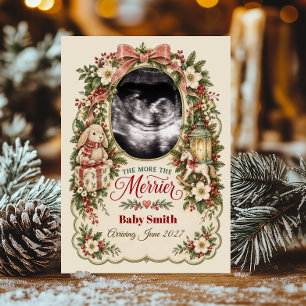 Baby on the Way Christmas Photo Holiday Card